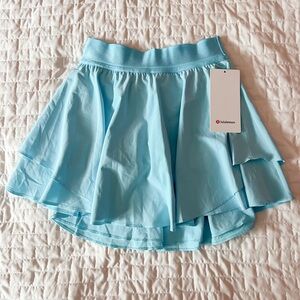 Lululemon Athletica Cyan Blue Court Rival High-Rise Skirt *Long Size 4